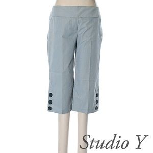 Studio Y •Capris Pants •Pinstripe •Size 6 •NWOT